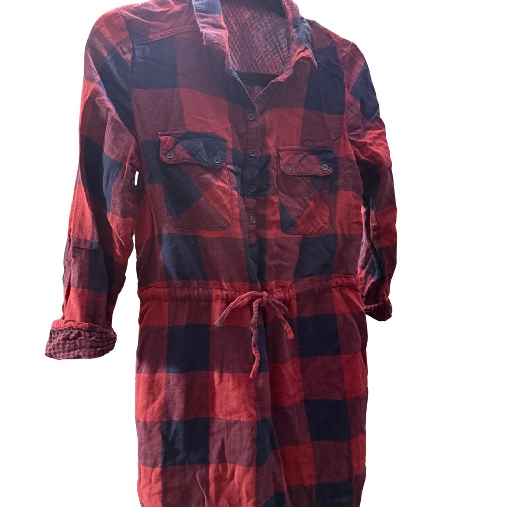 Maurices Red and Black Checkered Mini Dress